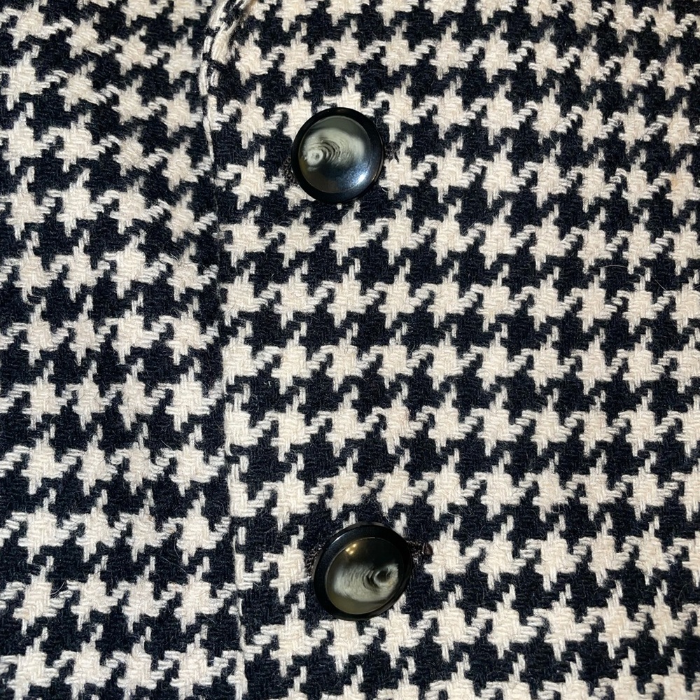 Men's Black and White Houndstooth Jacket - Picture 3 of 7